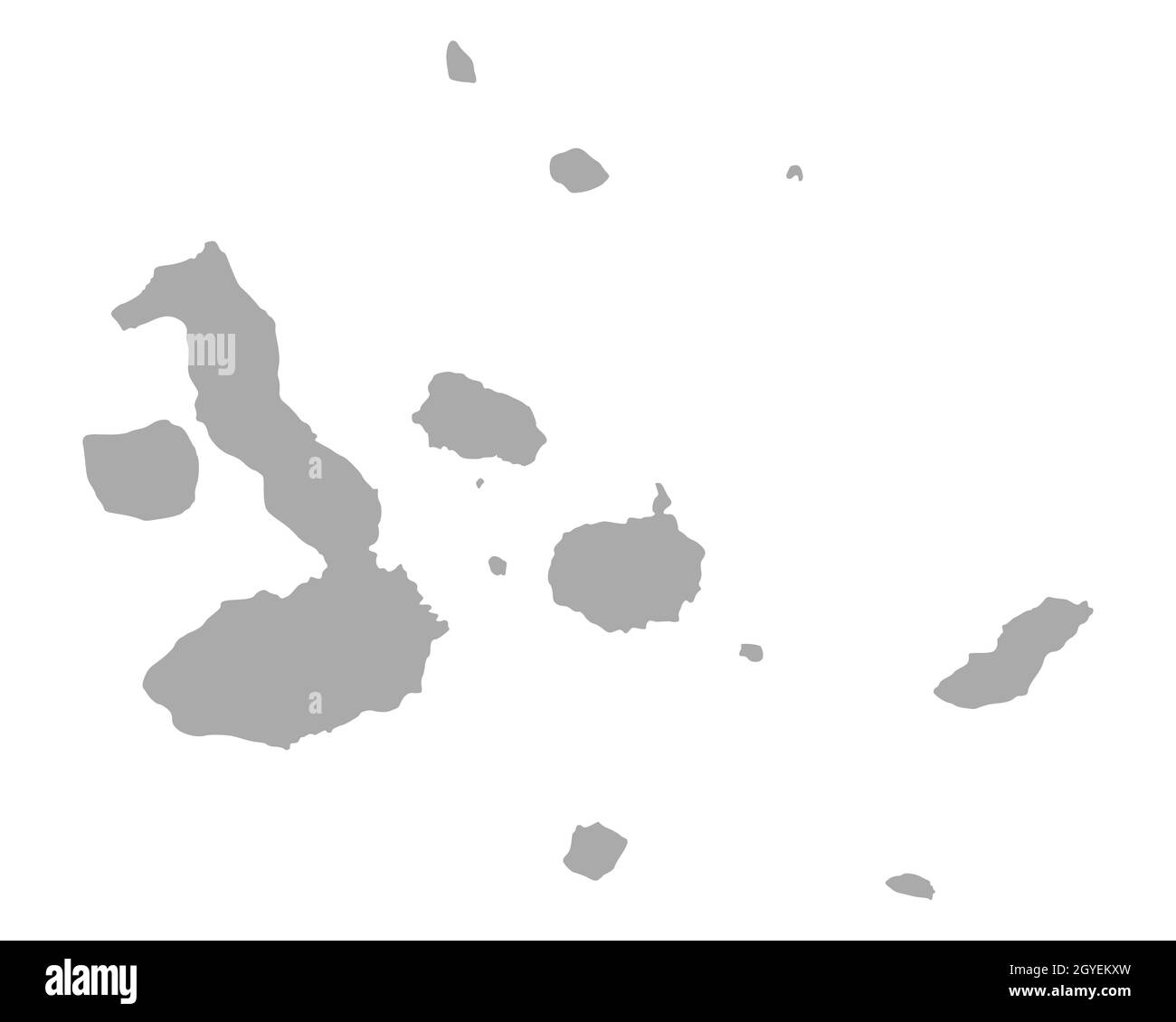 Galapagos map black and white stock photos images