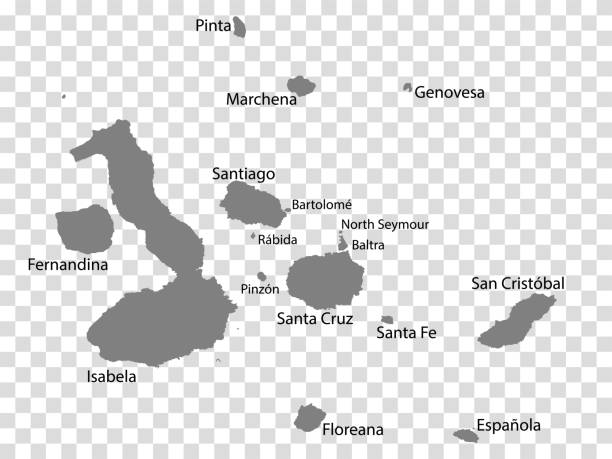 Galapagos islands map stock illustrations royalty