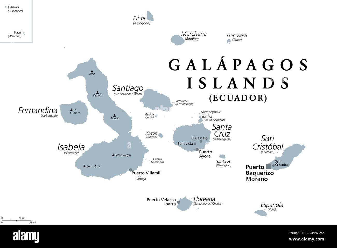 Map of the galapagos island hi