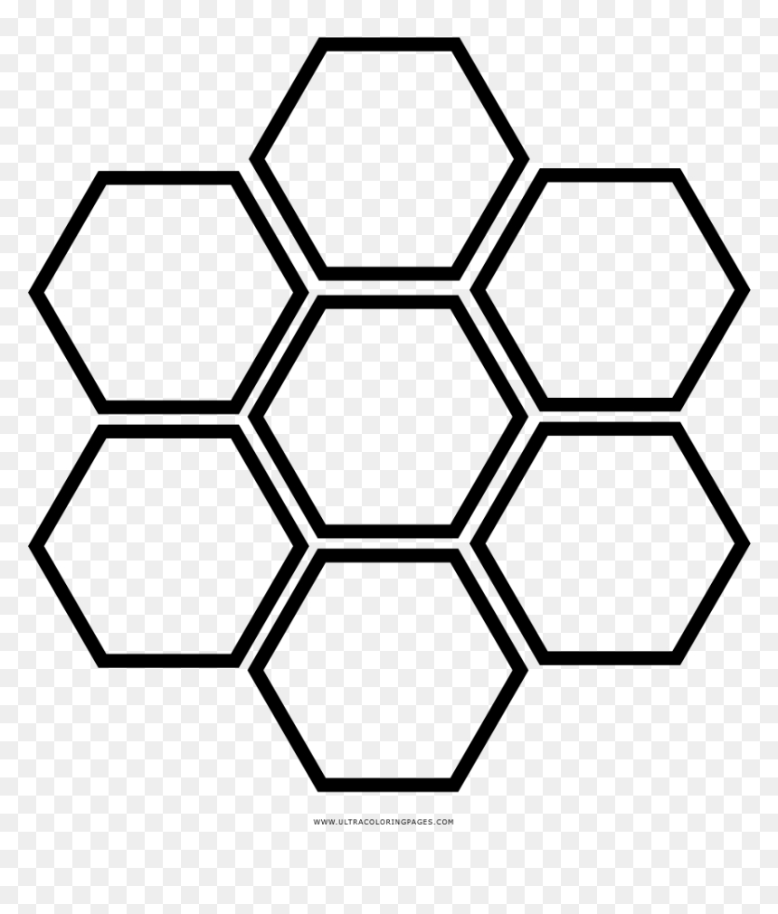 Hex grid coloring page