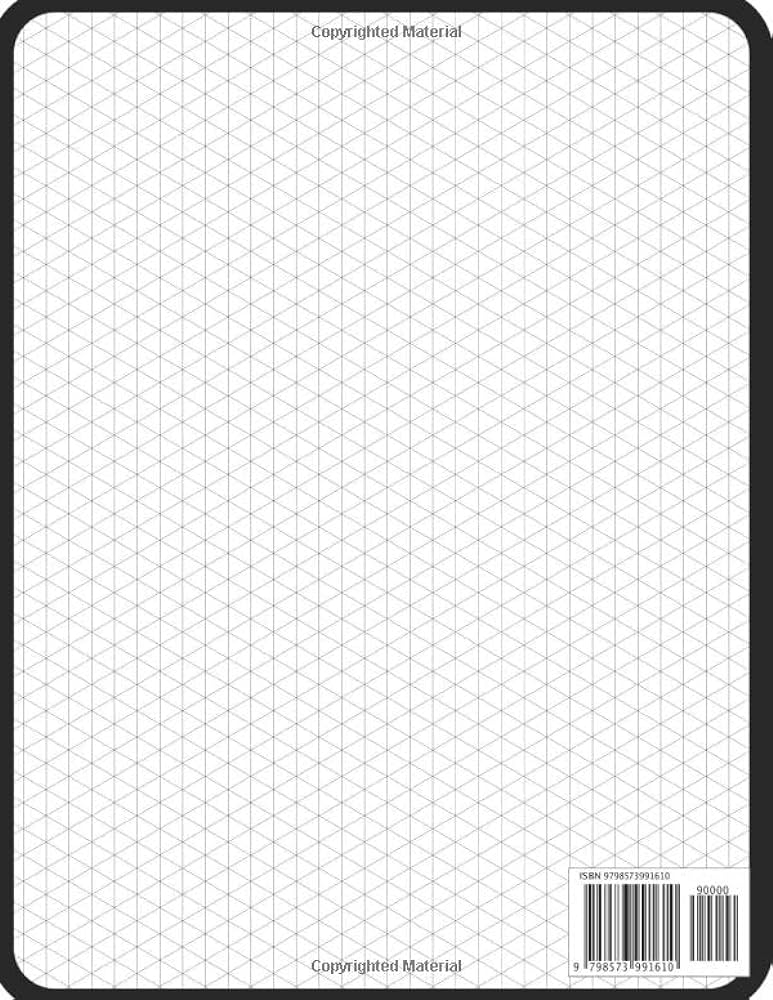 Isometric graph paper drafting isometric dot paper with