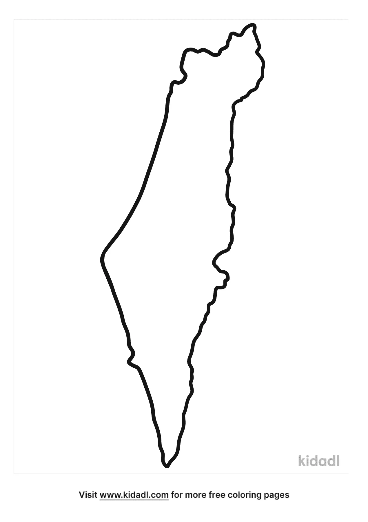 Free israel map coloring page coloring page printables