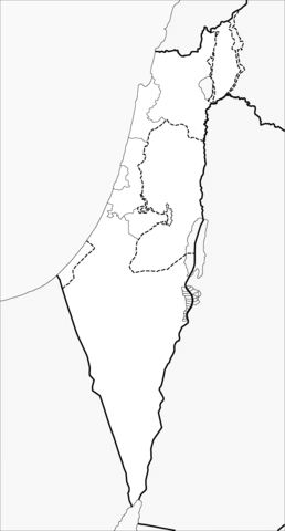 Israel map coloring page free printable coloring pages