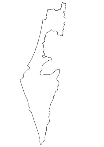 Outline map of israel coloring page free printable coloring pages