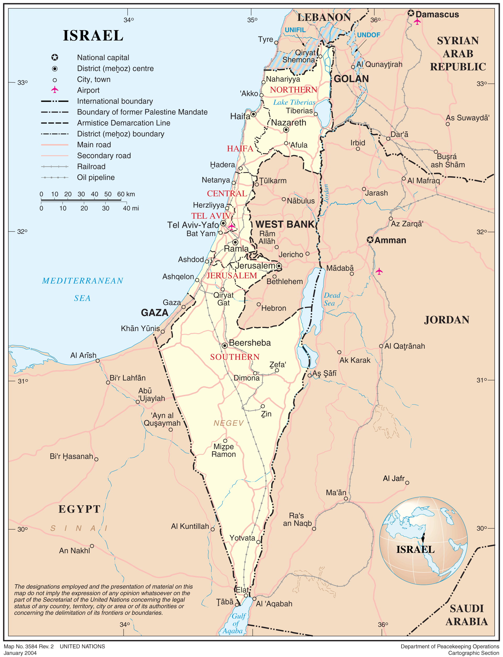 Maps of israel