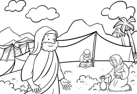 The israelites camped at rephidim coloring page free printable coloring pages