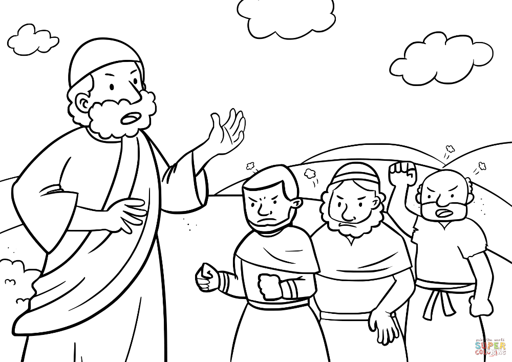 Israelites plaining to moses bible coloring pages bible coloring coloring pages