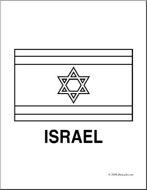 Clip art flags israel coloring page i