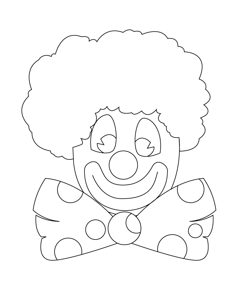 Free printable clown coloring pages for kids