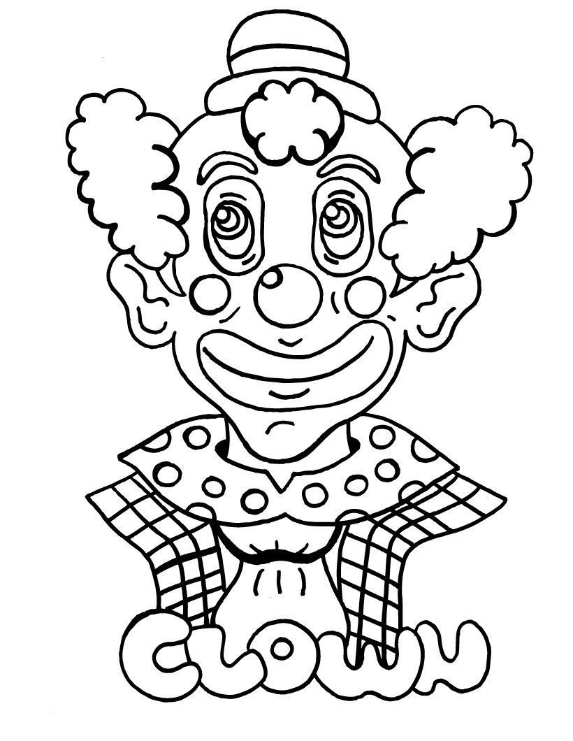 Free printable clown coloring pages for kids