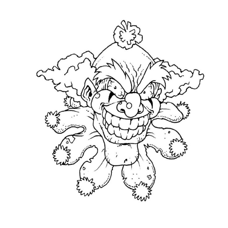 Scary clown coloring pages free educative printable scary clowns coloring pages scary animals