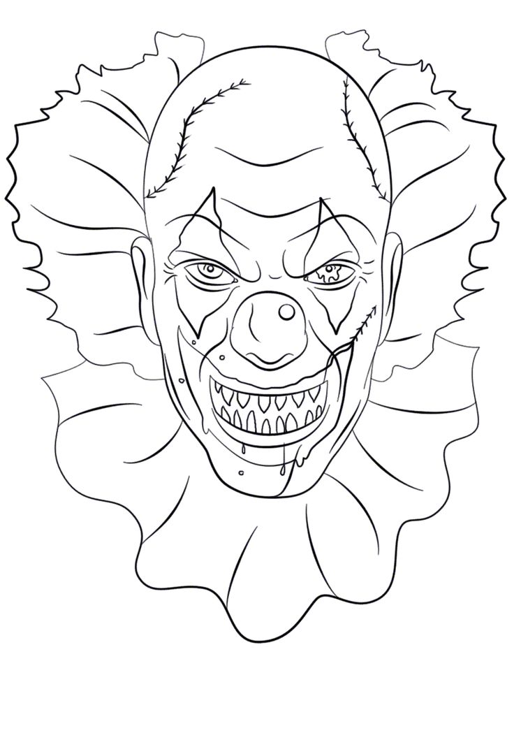 Clown coloring pages pdf to print