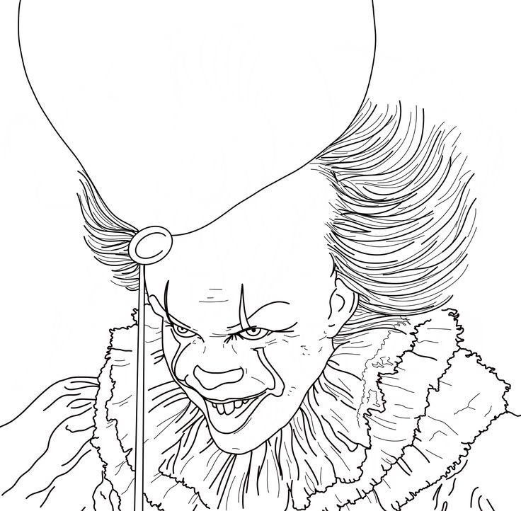 Pennywise by gabbie bee scary coloring pages coloring book art hipster drawings