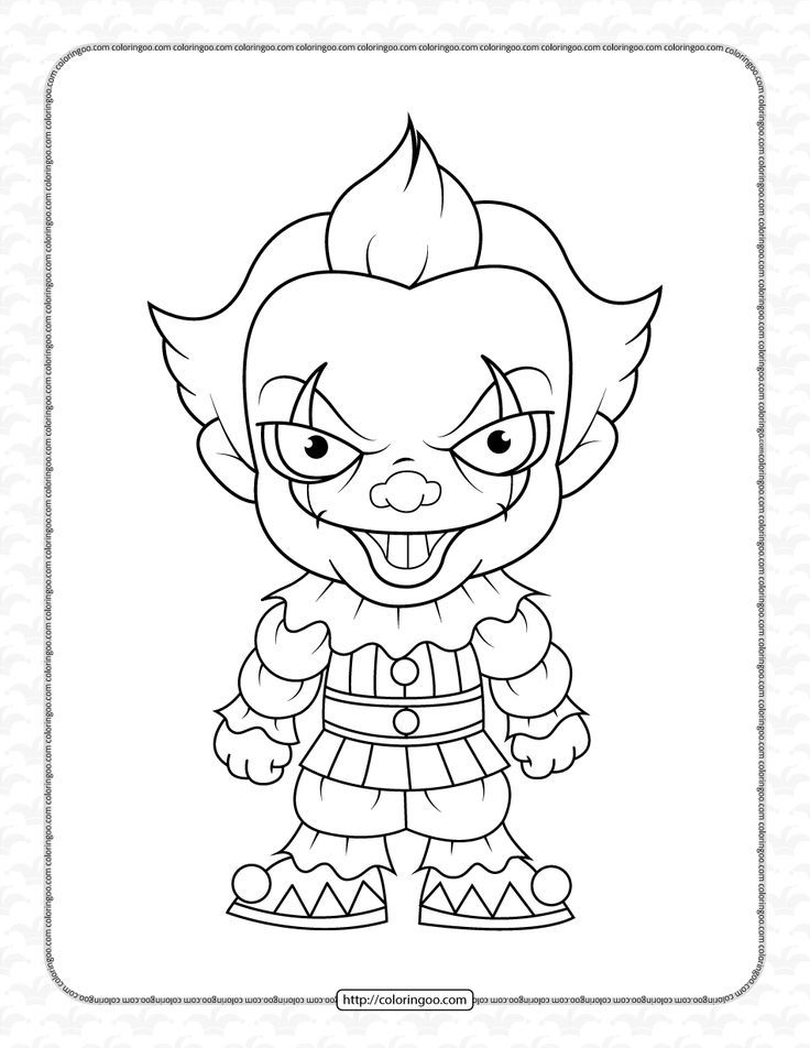 Captivating clown coloring pages