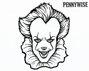 Pennywise coloring pages ideas with printable pdf
