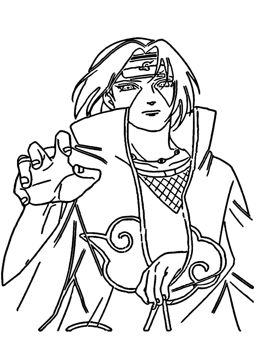 Uchiha itachi coloring pages