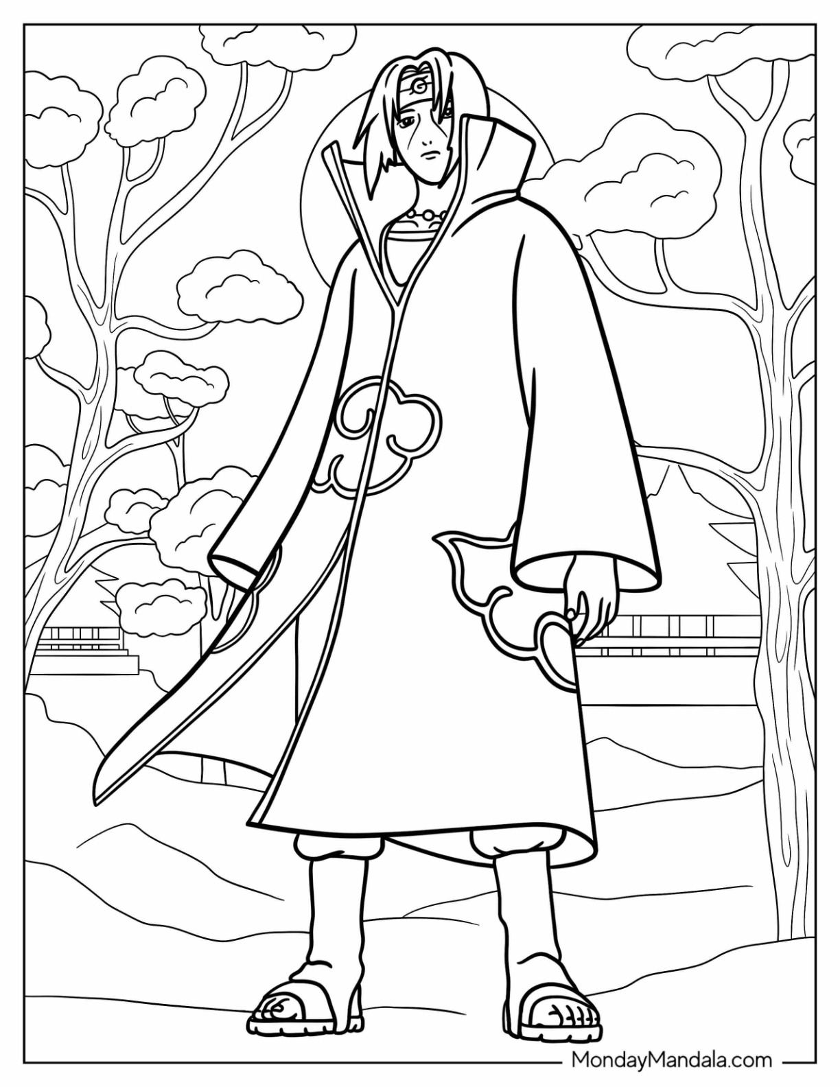 Naruto coloring pages free pdf printables