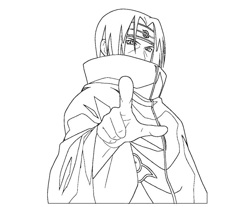 Itachi uchiha coloring crafty teenager