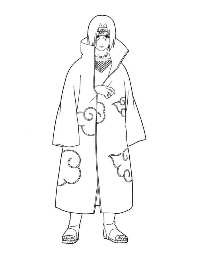 Naruto coloring pages to print itachi cartoon coloring pages chibi coloring pages coloring pages