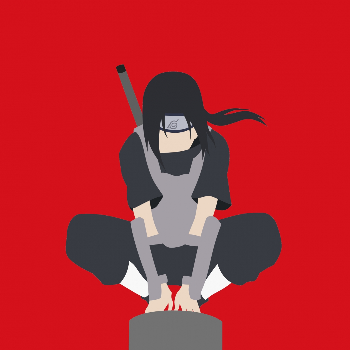 Wallpaper minimal warrior naruto itachi uchiha desktop wallpaper hd image picture background caf