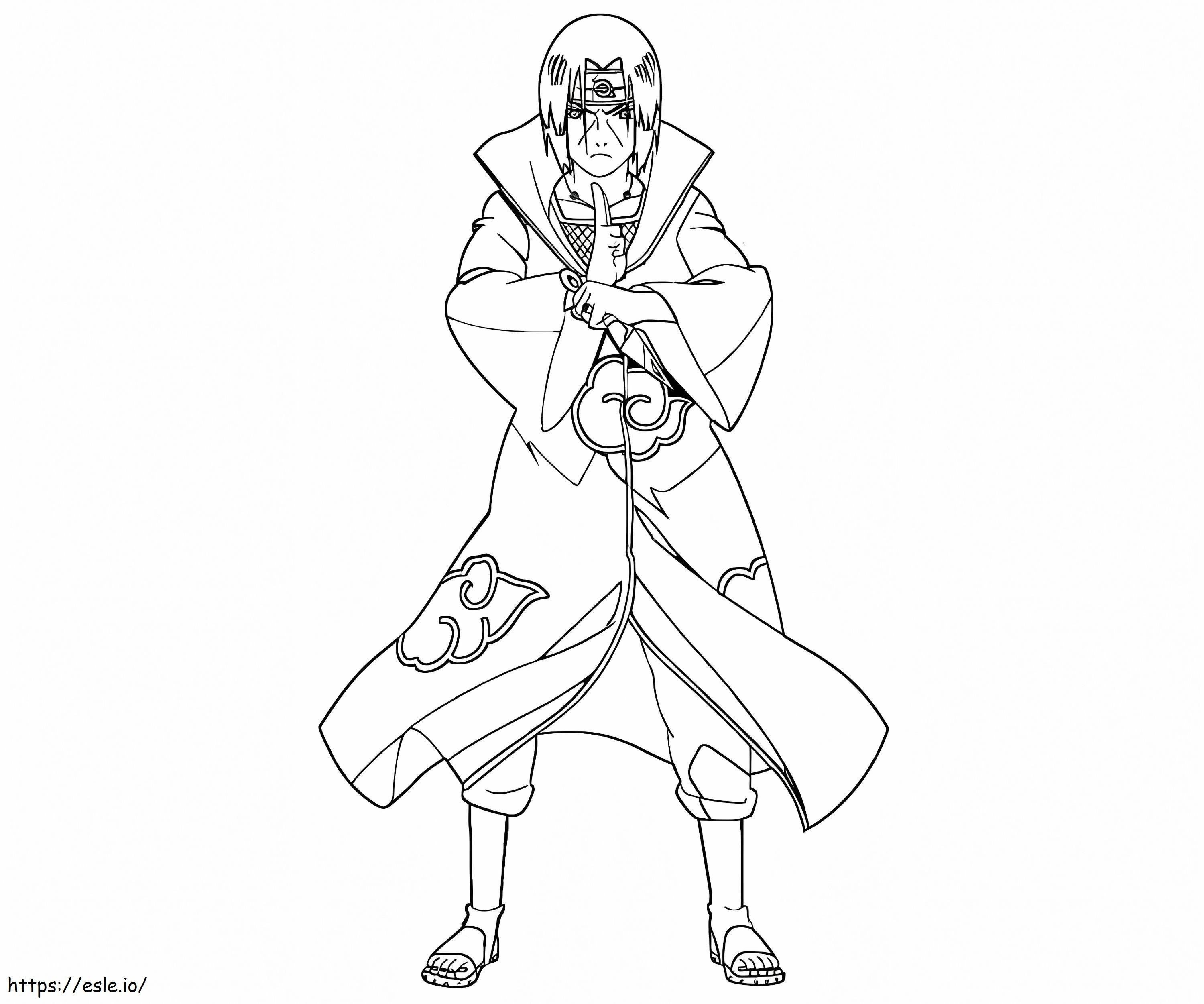 Itachi de naruto coloring page