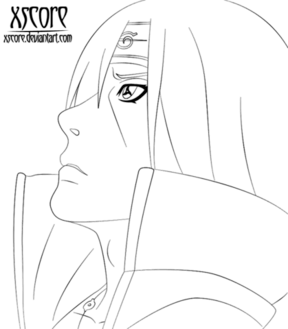 Uchiha itachi coloring page free printable coloring pages