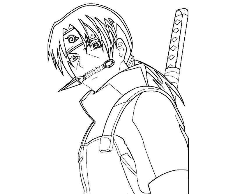 Itachi uchiha coloring crafty teenager