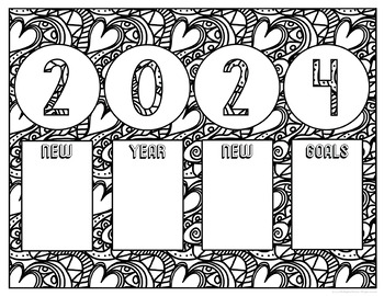 New year coloring pages by the brighter rewriter tpt