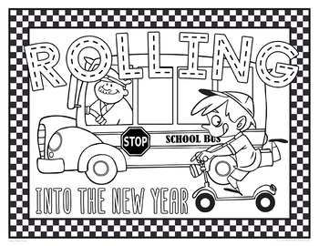 New year coloring pages by the brighter rewriter tpt