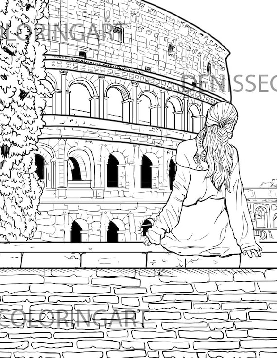 Italy coloring book pdf adult coloring book city coloring pages printable letter size instant download