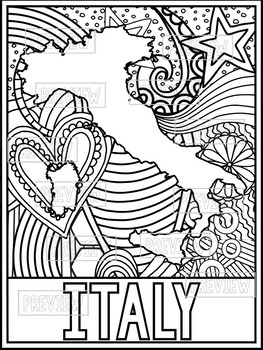 Italy coloring pages by the virtual explorer tpt