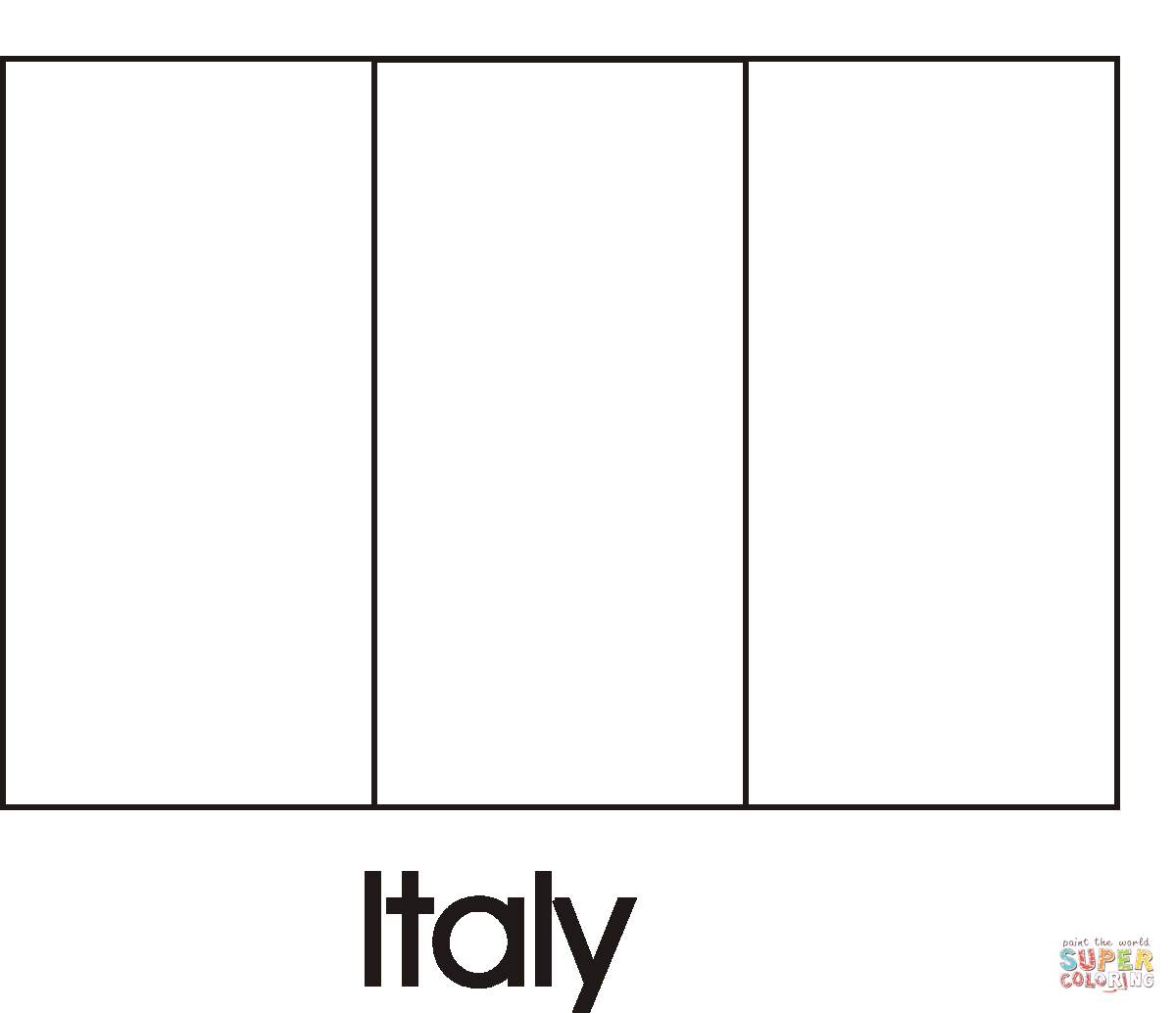 Italy flag coloring page free printable coloring pages