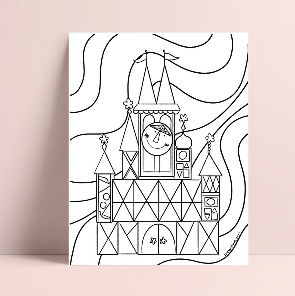 Printable small world coloring page â lux trip