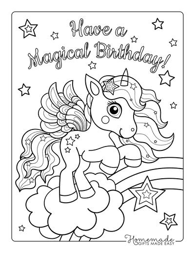 Free happy birthday coloring pages for kids