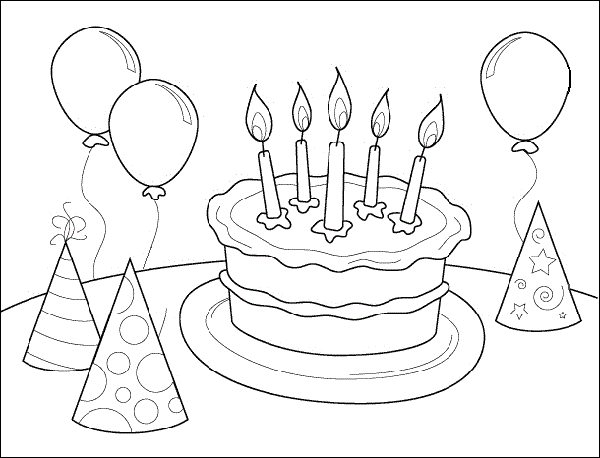 Happy birthday pages â printable pages