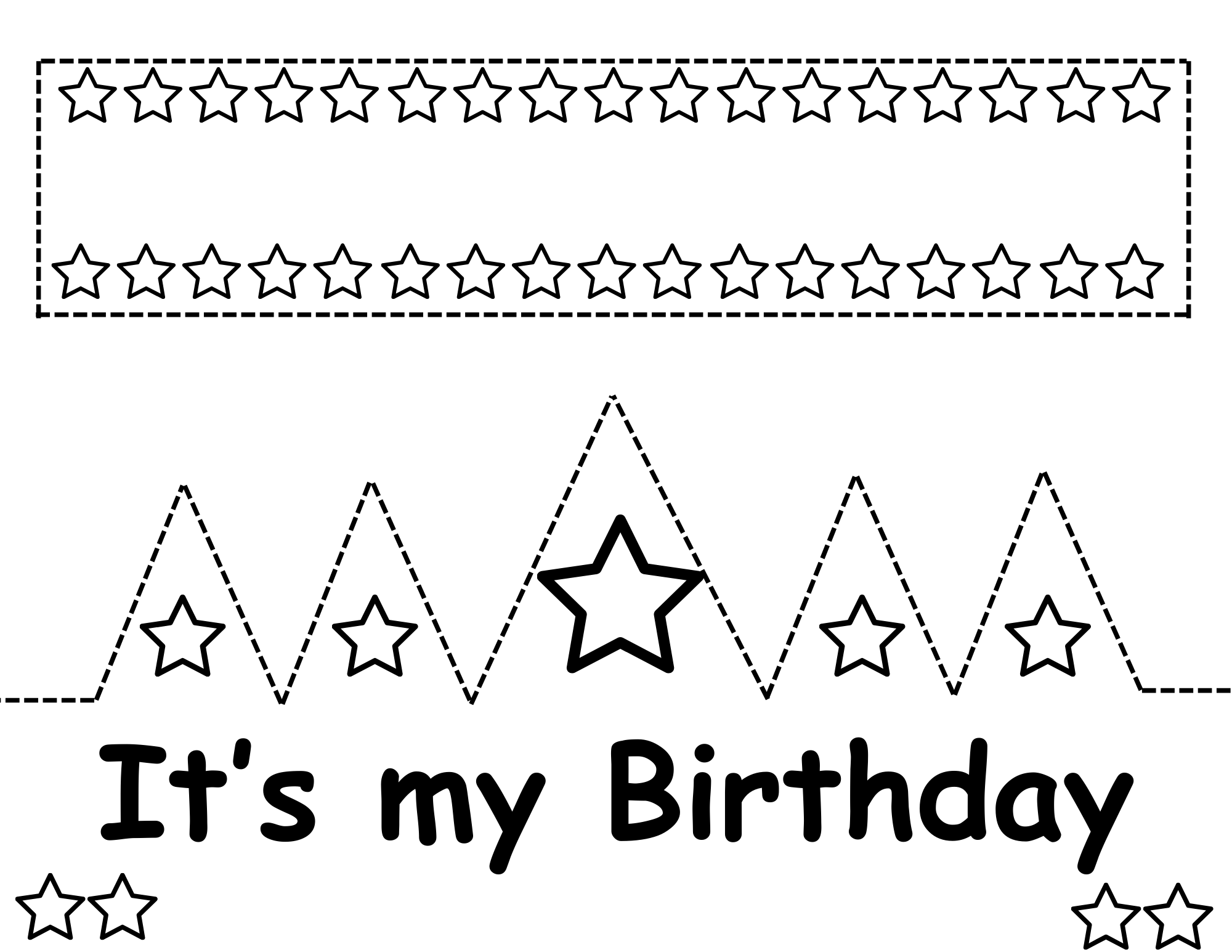 Its my birthday crowns in color black and white for coloring and cutting out made by teachers