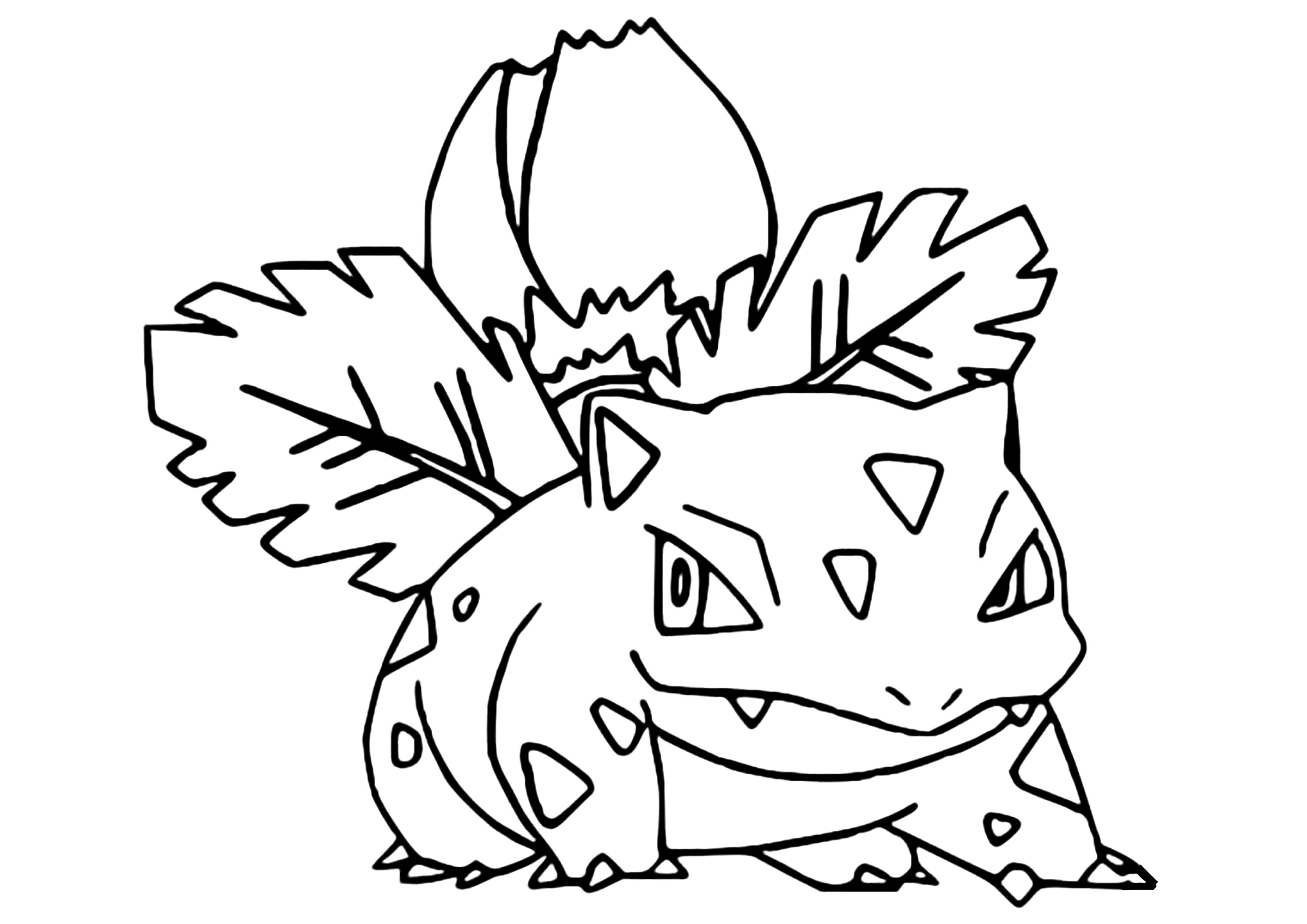 Ivysaur coloring page to print and color