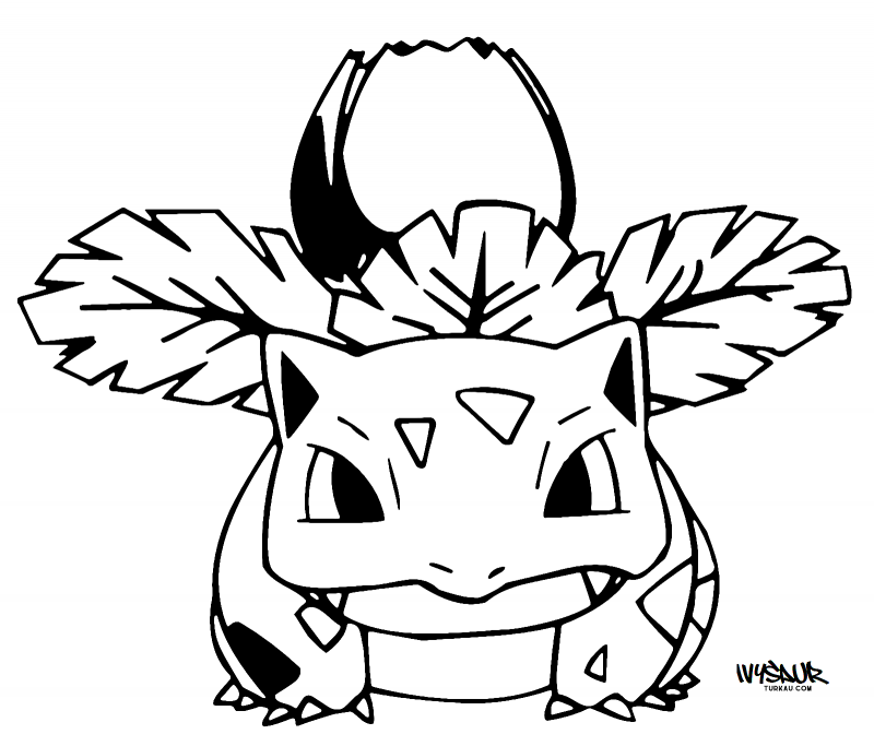 Ivysaur coloring page pokemon drawing turkau in pokemon coloring pages pokemon drawings pokemon coloring