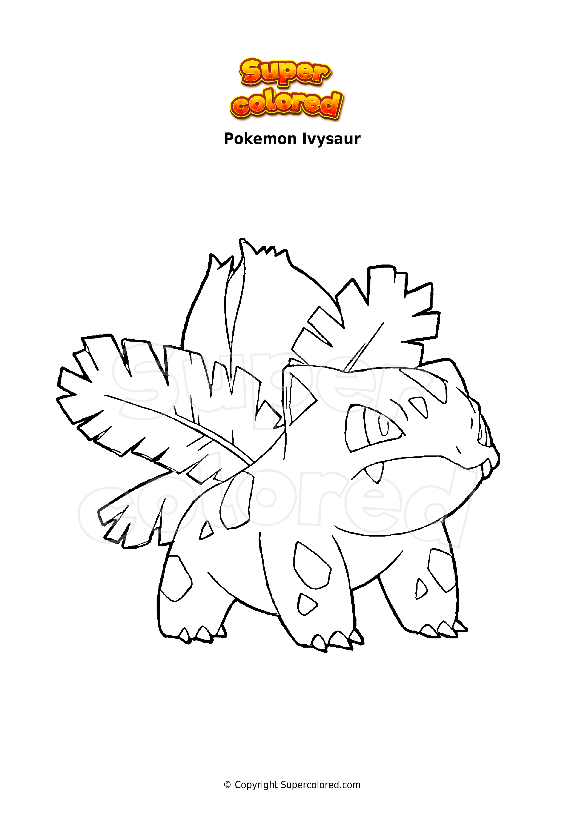 Coloring page pokemon ivysaur