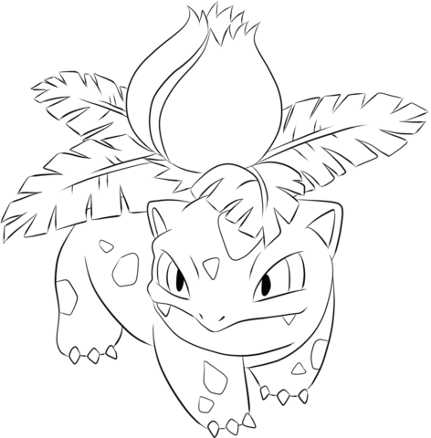 Ivysaur coloring page free printable coloring pages