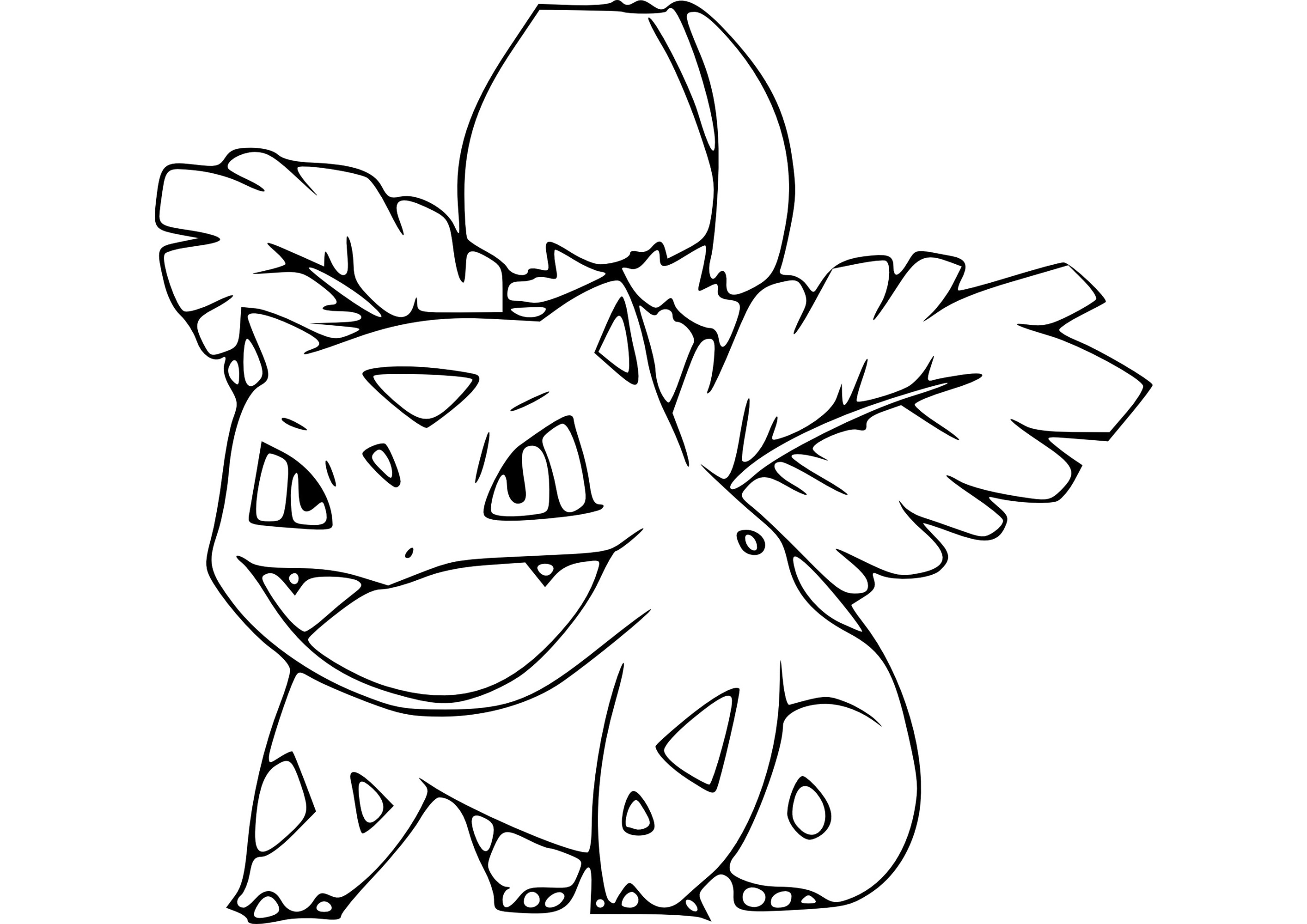 Ivysaur incredible coloring page