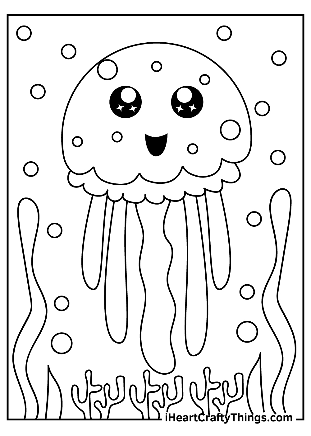 Jellyfish coloring pages free printables