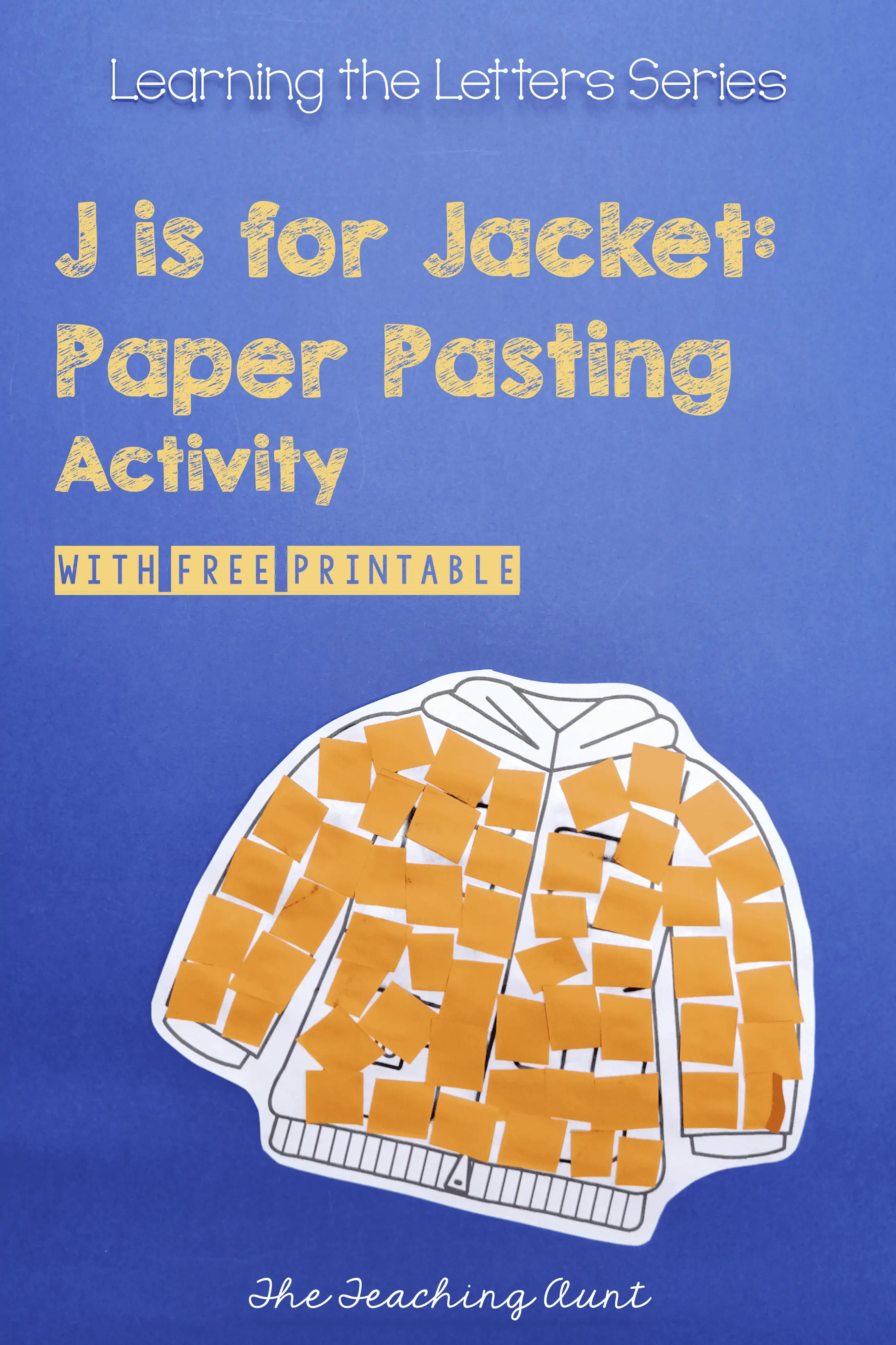 J is for jacket paper pasting activity