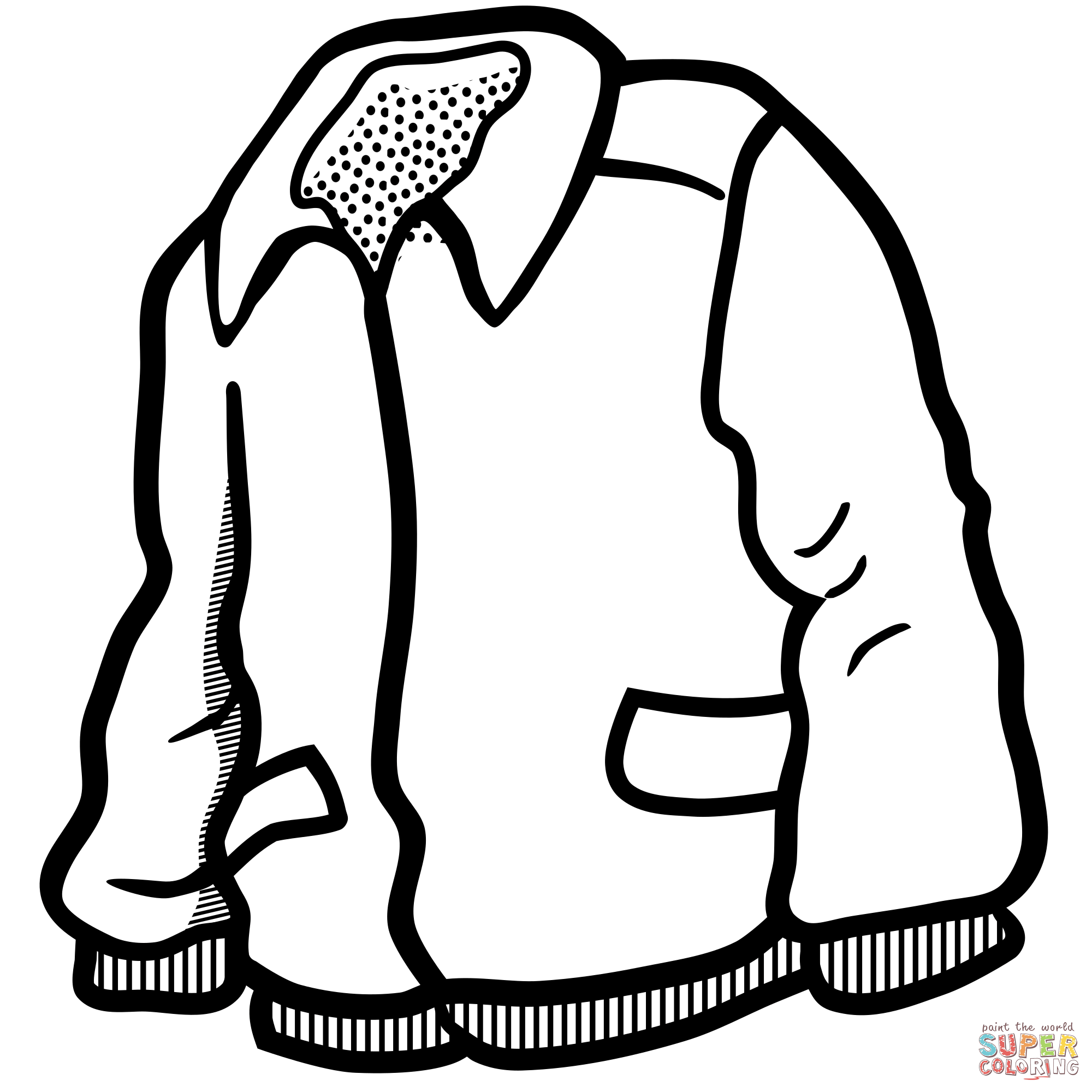 Jacket coloring page free printable coloring pages