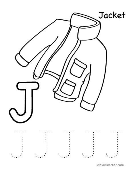 Letter j writing and coloring sheet letter j letter j crafts letter j activities