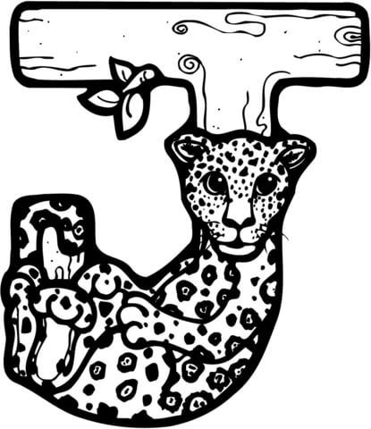 Letter j is for jaguar coloring page letter j crafts letter j alphabet coloring pages