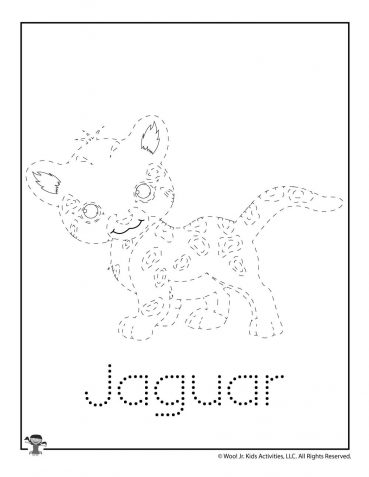 J is for jaguar word tracing woo jr kids activities childrens publishing childrens publishing free printable alphabet letters alphabet letter templates