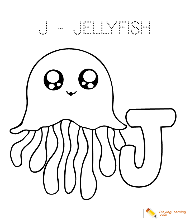 J is for jellyfish coloring page free j is for jellyfish coloring page