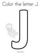 Letter j coloring pages