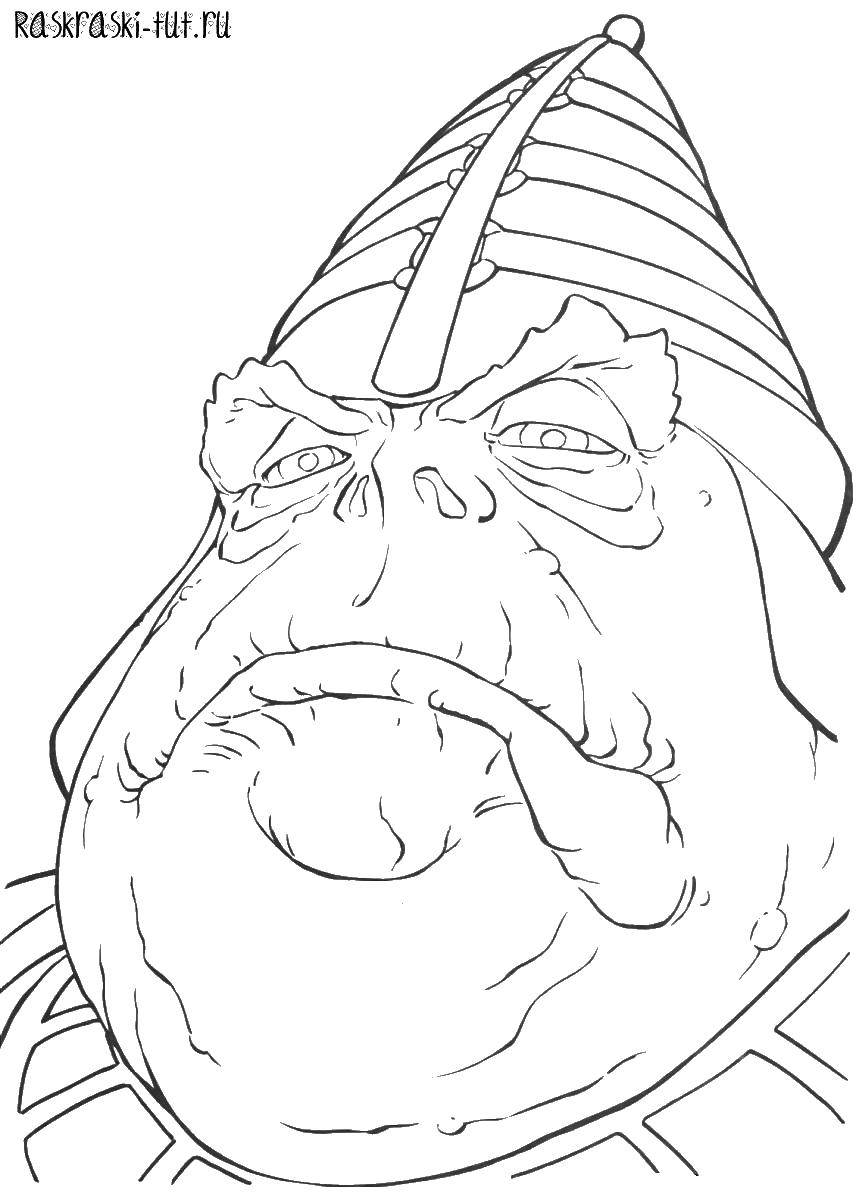 Online coloring pages the coloring jabba the hutt the characters from the movies